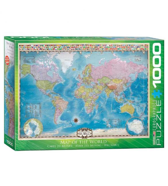 Пазлы Карта мира 1000